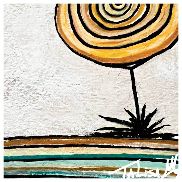 Original Abstract Beach Painting by Talisa Artist