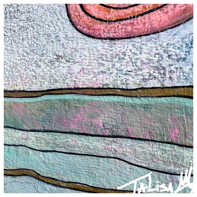 Original Abstract Beach Painting by Talisa Artist