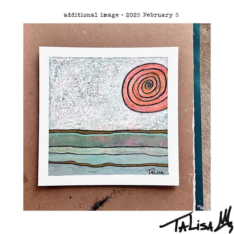Original Abstract Beach Painting by Talisa Artist