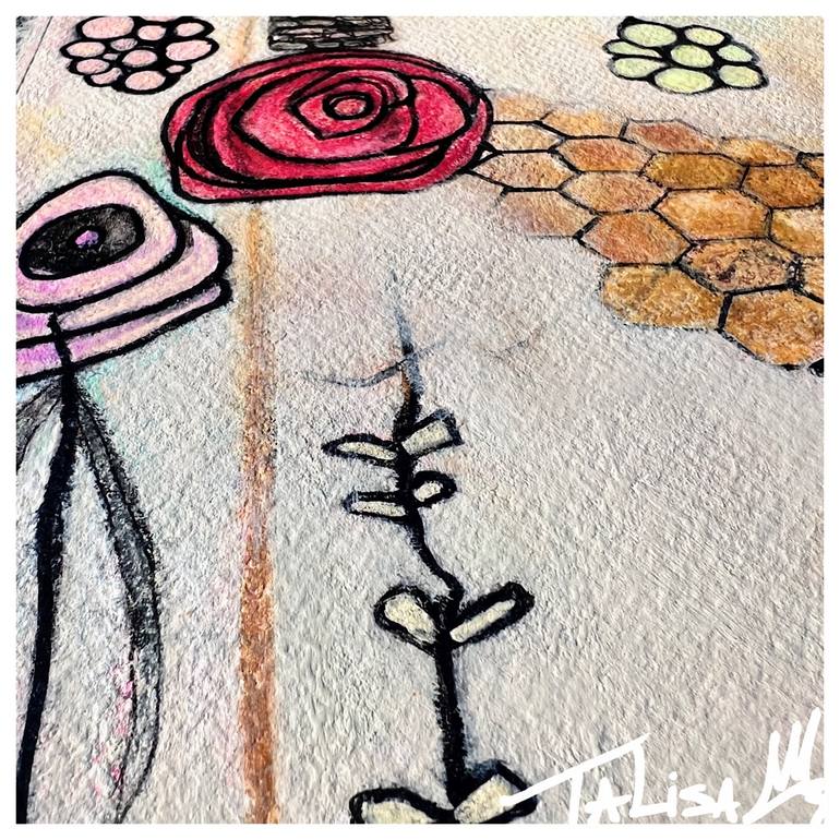 Original Abstract Garden Painting by Talisa Artist