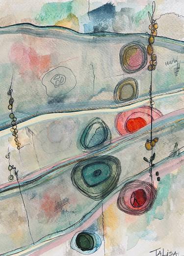 Original Abstract Beach Painting by Talisa Artist