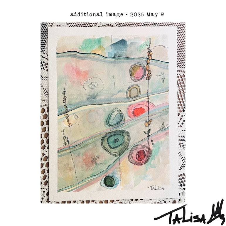 Original Abstract Beach Painting by Talisa Artist