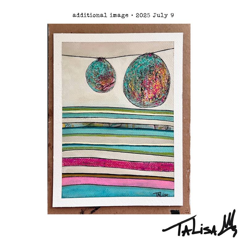 Original Abstract Beach Painting by Talisa Artist