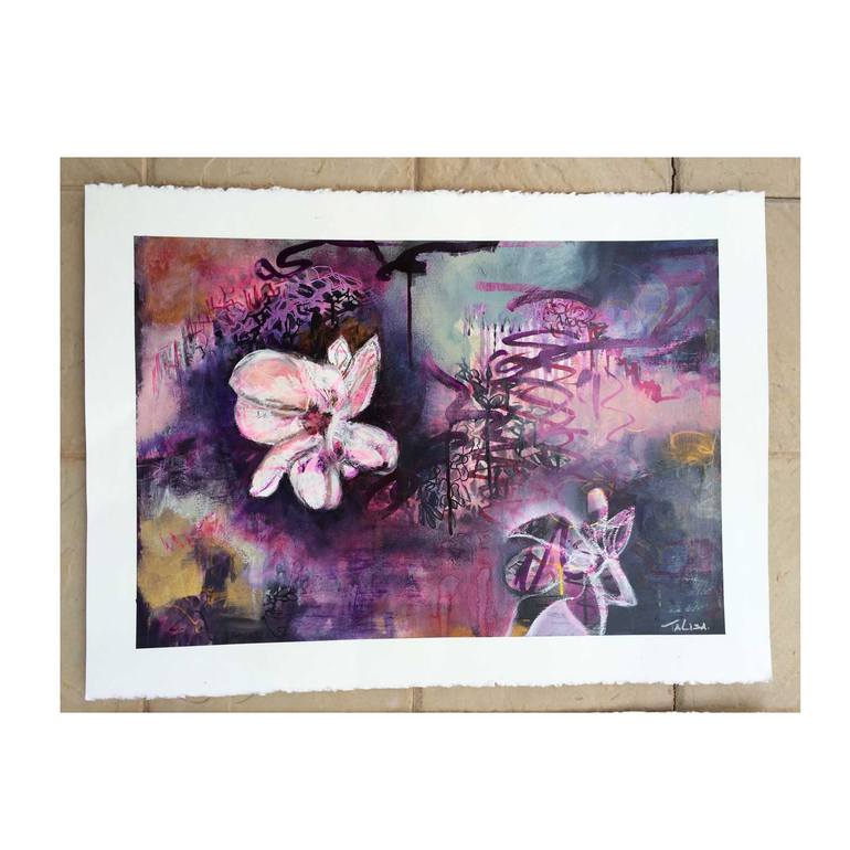Original Abstract Floral Painting by Talisa Artist
