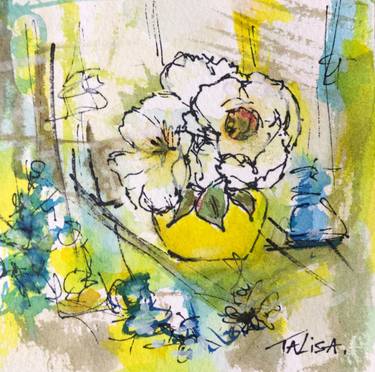 Original Abstract Floral Drawings by TALISA artist