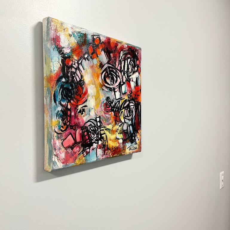Original Abstract Floral Painting by Talisa Artist