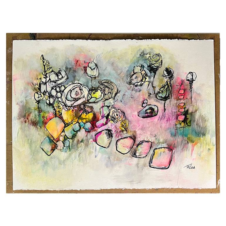 Original Art Deco Abstract Painting by Talisa Artist
