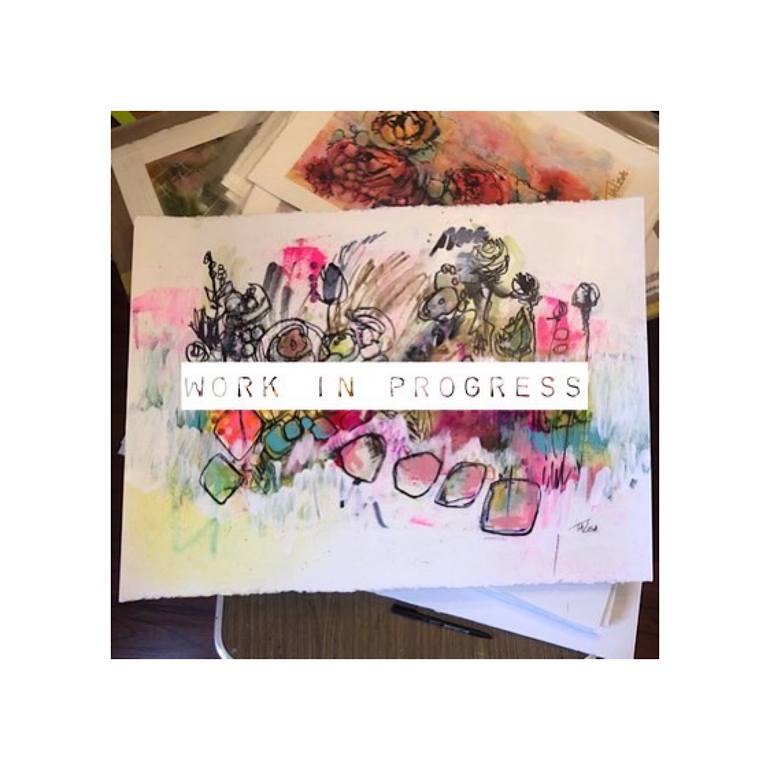 Original Art Deco Abstract Painting by Talisa Artist