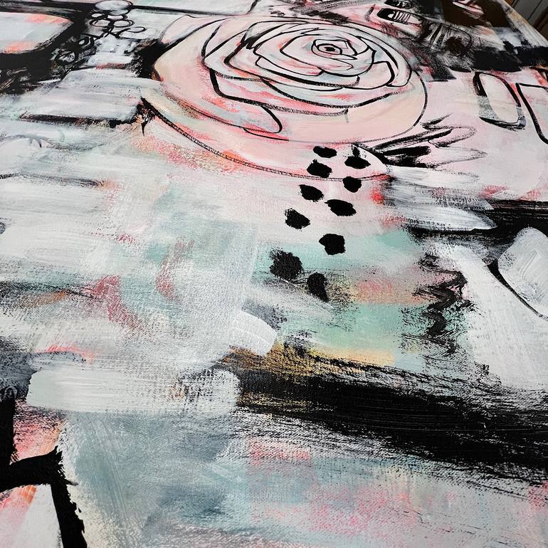 Original Abstract Floral Painting by Talisa Artist