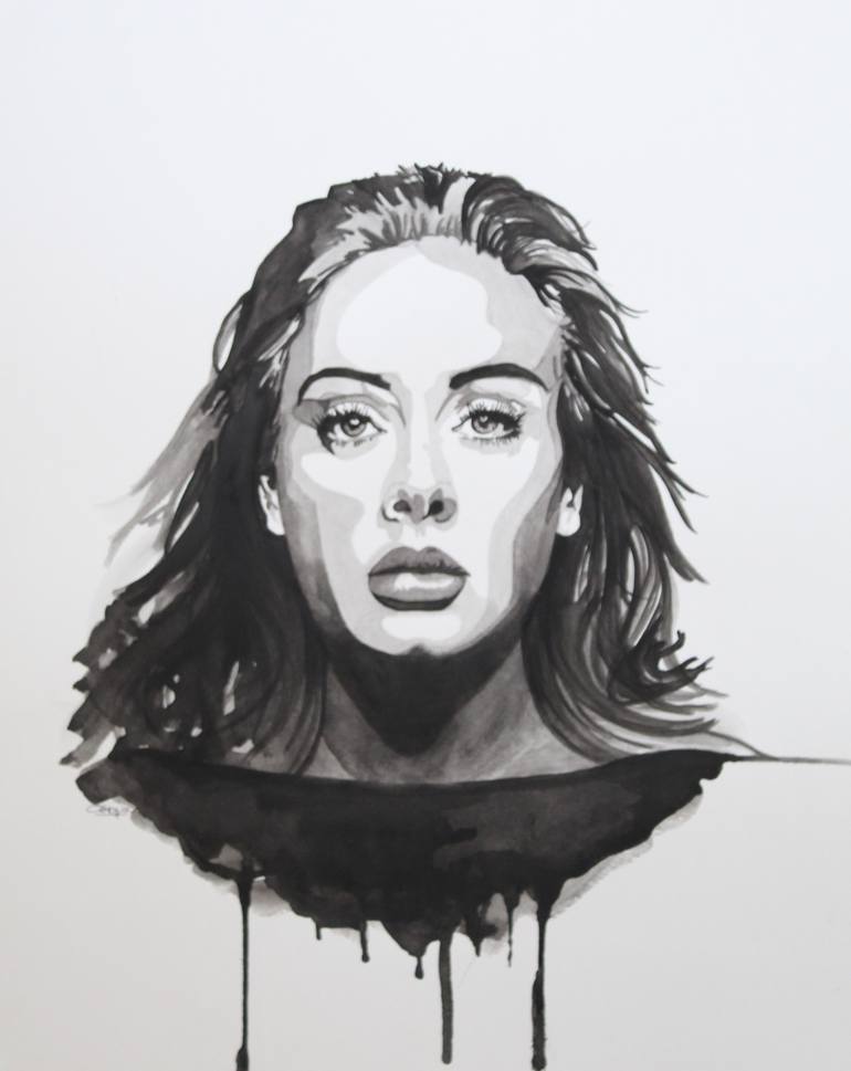 Adele Painting by Clare Sealey Saatchi Art