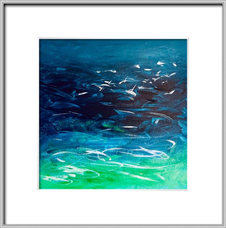 Original Abstract Seascape Painting by Shabs Beigh