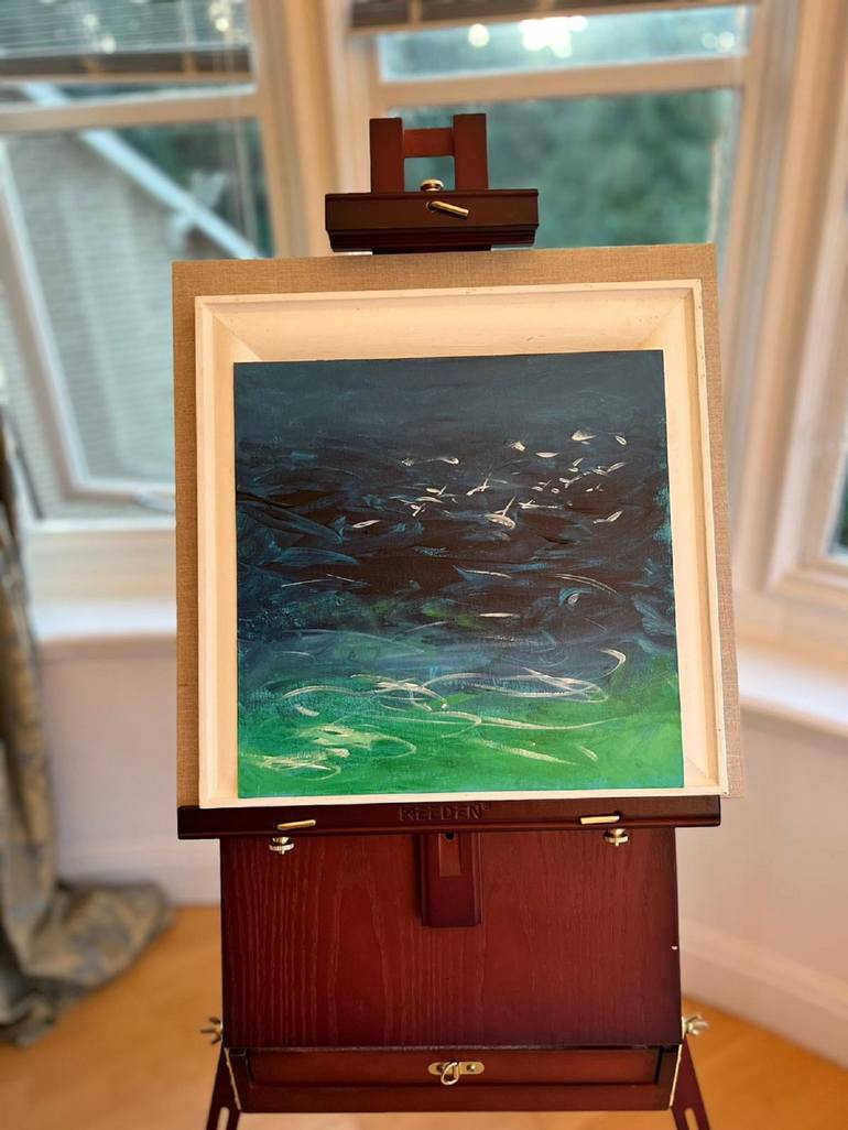 Original Abstract Seascape Painting by Shabs Beigh