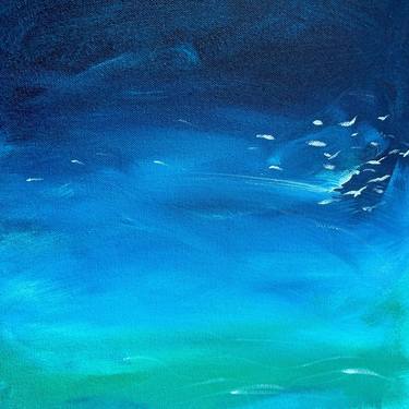 Original Abstract Seascape Paintings by Shabs Beigh