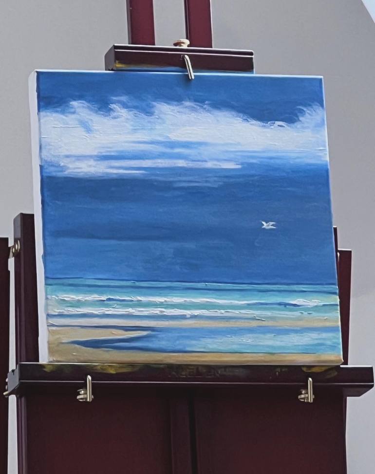 Original Impressionism Seascape Painting by Shabs Beigh