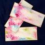 The colours of bloom in England are lovely
And that is what inspired this three panel abstract on canvas artwork
I wanted to catch the essence of pink flowers the greenery and sky .