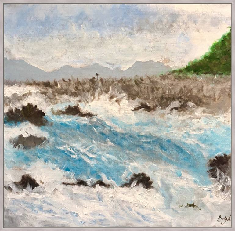 Seascape Antibes Painting By Shabs Beigh 