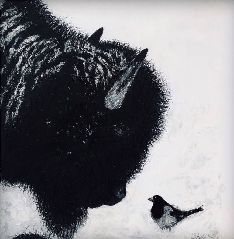 Original Minimalism Animal Drawing by Shabs Beigh