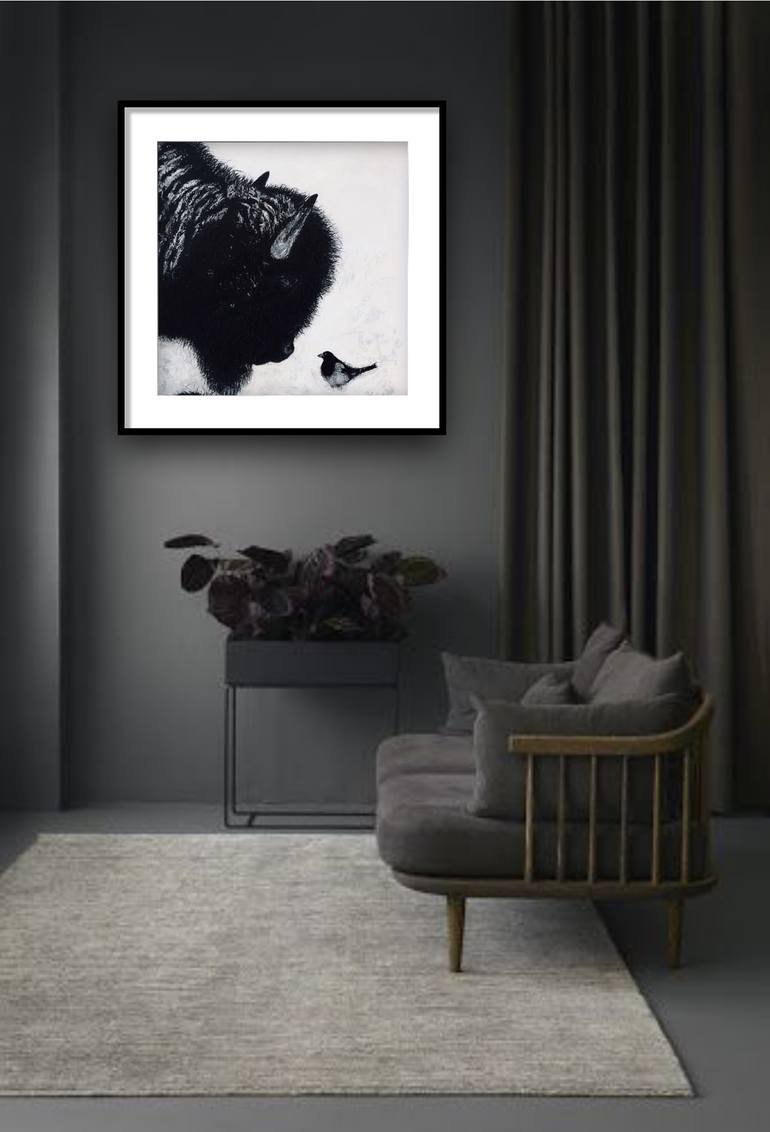 Original Minimalism Animal Drawing by Shabs Beigh
