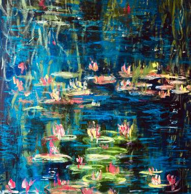 Saatchi Art Artist Shabs Beigh; Painting, “Monets Lilies” #art