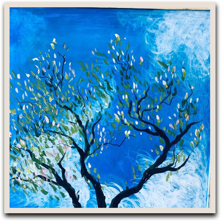 Original Impressionism Tree Painting by Shabs Beigh