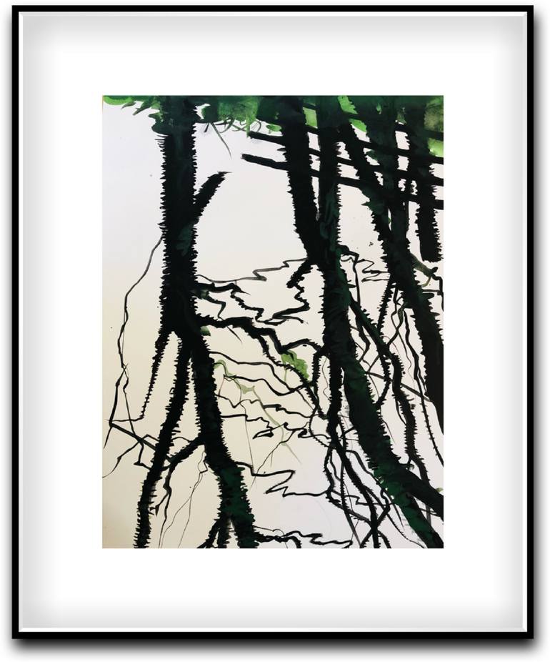 Original Modernism Nature Drawing by Shabs Beigh