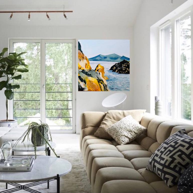 Original Impressionism Seascape Painting by Shabs Beigh