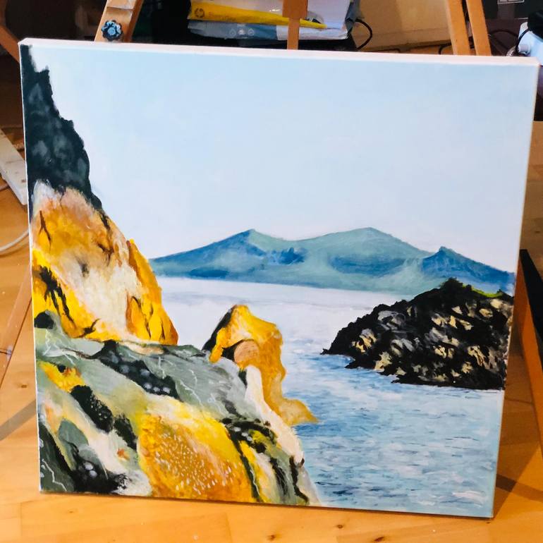 Original Impressionism Seascape Painting by Shabs Beigh