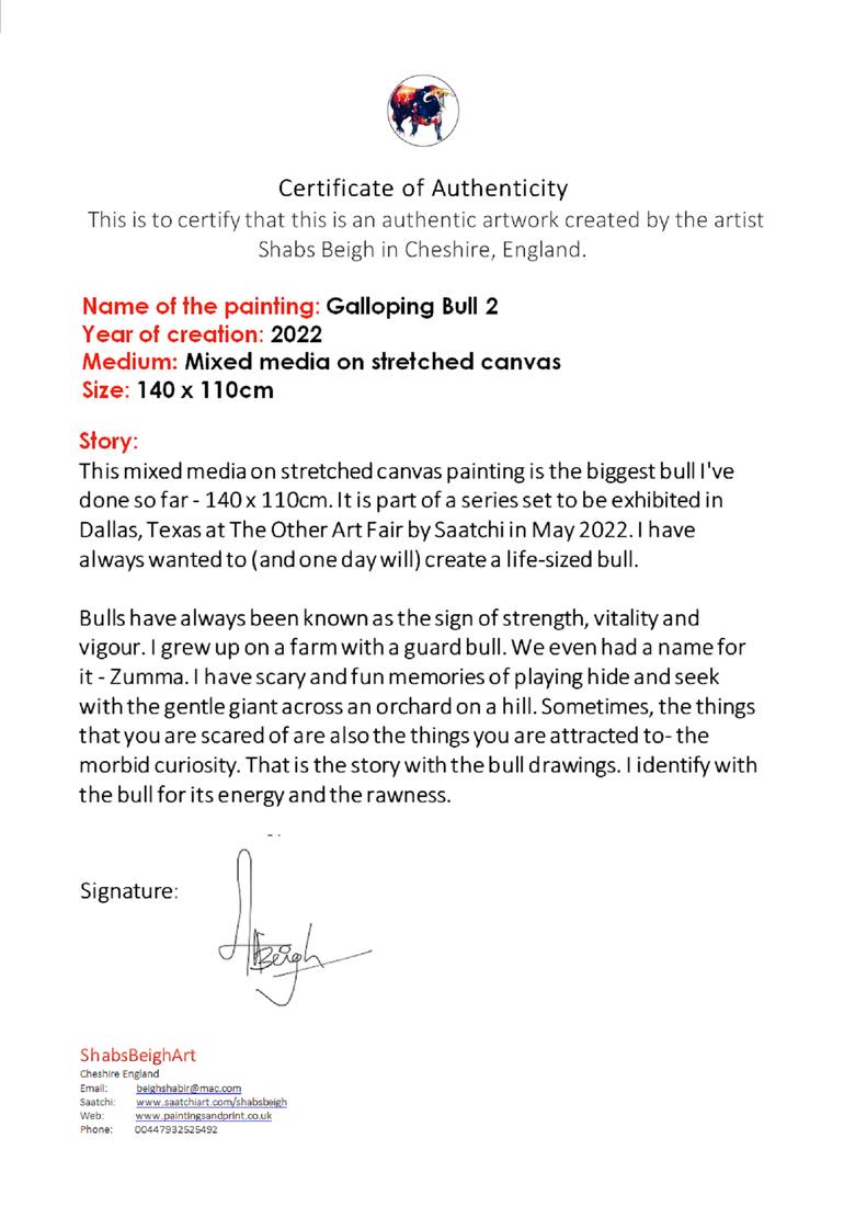 Original Expressionism Animal Painting by Shabs Beigh