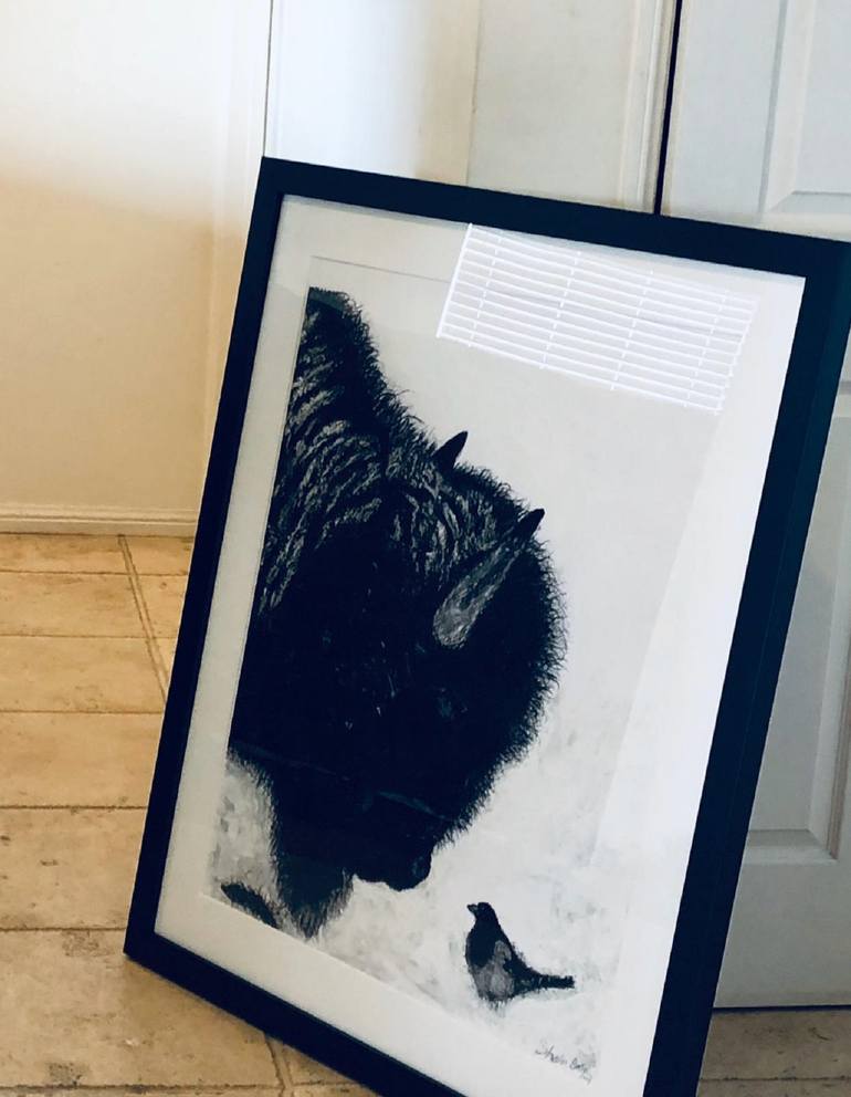 Original Impressionism Animal Drawing by Shabs Beigh