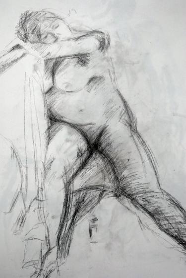 Original Realism Nude Drawings by Zoe Martin