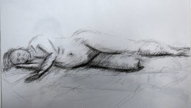 Original Figurative Nude Drawings by Zoe Martin