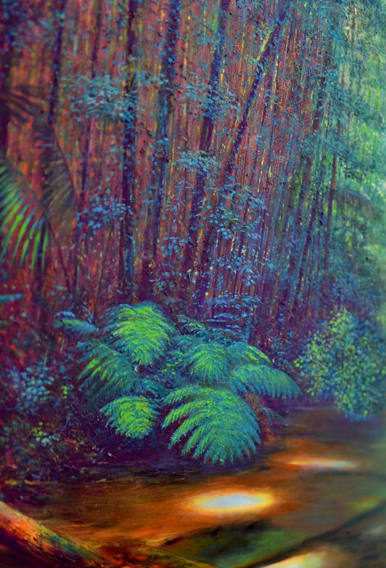 Original Impressionism Landscape Painting by Eugene Rubuls