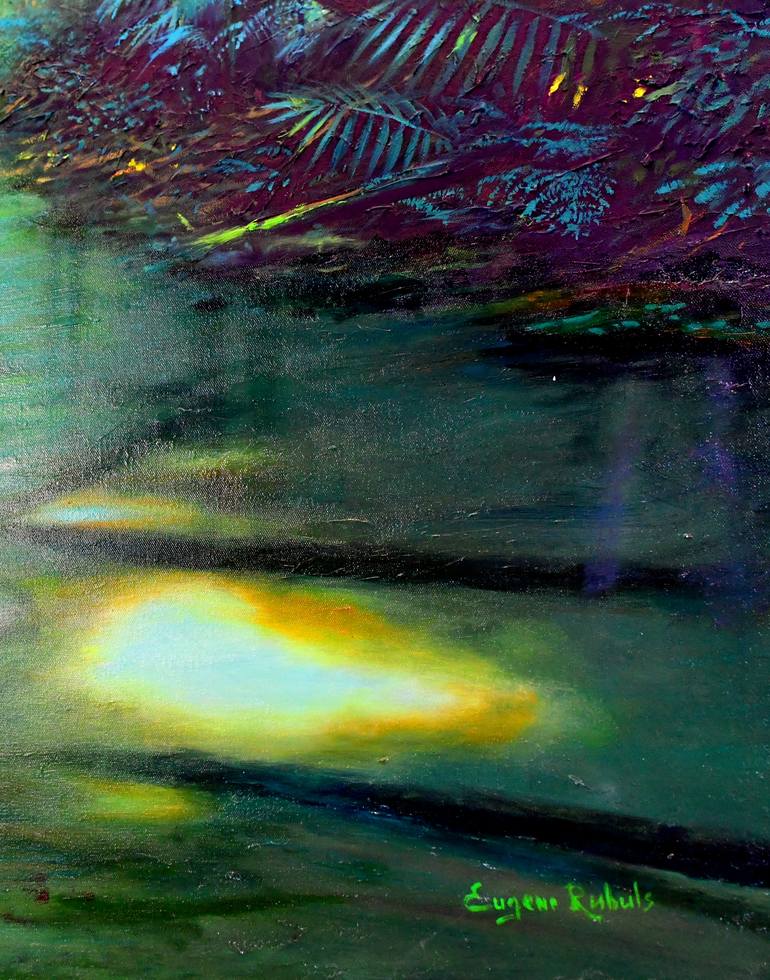 Original Impressionism Landscape Painting by Eugene Rubuls