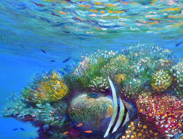 Coral reef #8 Painting in 2024  Coral painting, Pop art, Fish painting