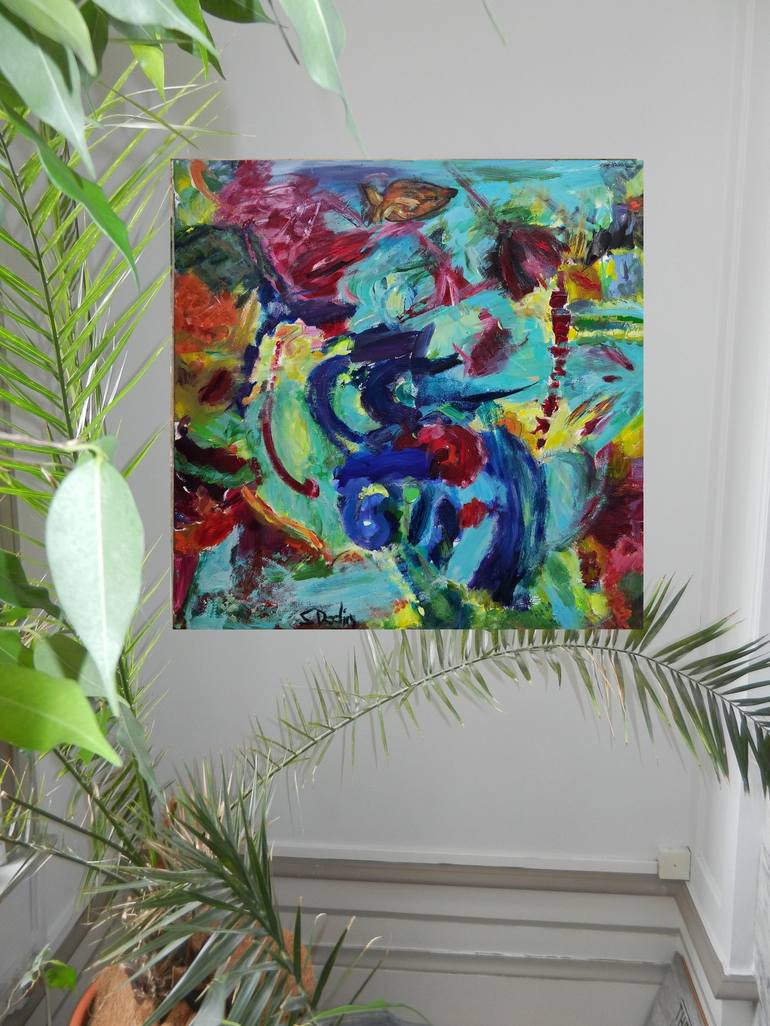 Original Abstract Expressionism Abstract Painting by Sylvie Dodin