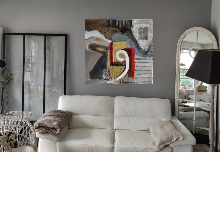 Original Abstract Expressionism Abstract Painting by Sylvie Dodin