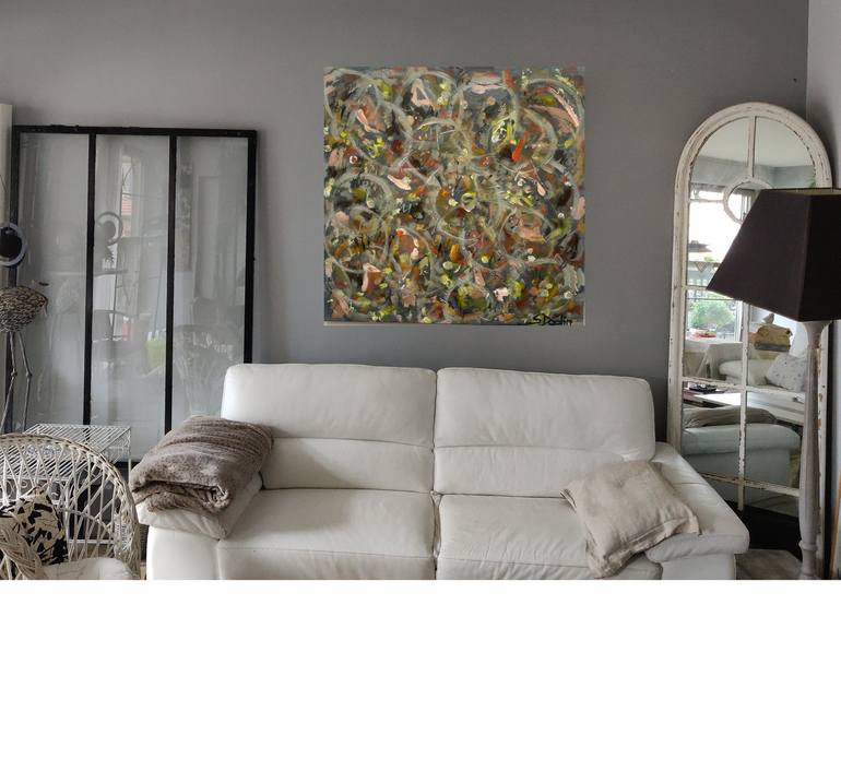 Original Abstract Expressionism Abstract Painting by Sylvie Dodin
