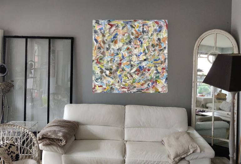 Original Abstract Expressionism Abstract Painting by Sylvie Dodin