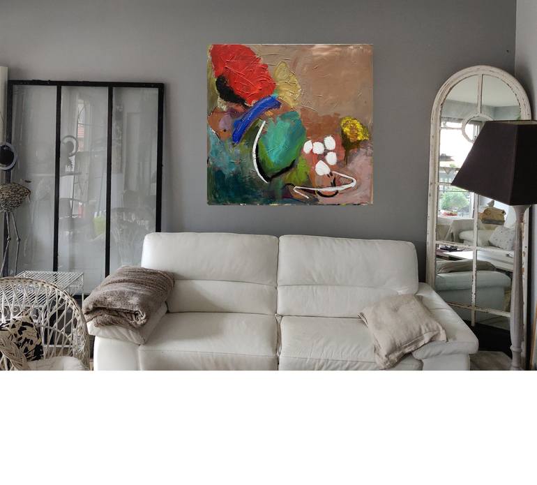 Original Abstract Expressionism Abstract Painting by Sylvie Dodin