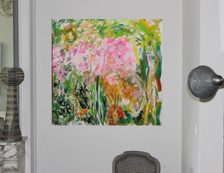 Original Abstract Floral Painting by Sylvie Dodin