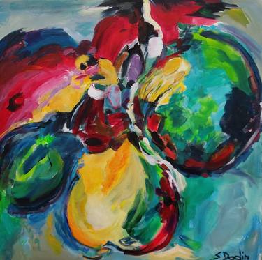 Original Abstract Expressionism Abstract Paintings by Sylvie Dodin