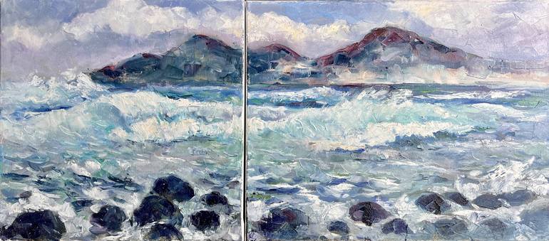 Original Expressionism Seascape Painting by Walter Zakarlo