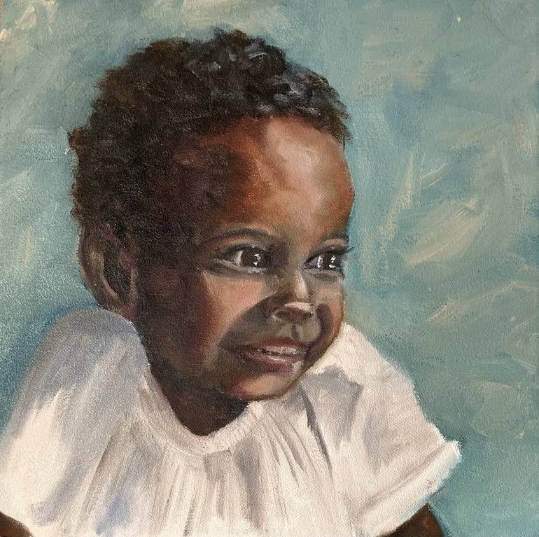 Original Impressionism Children Painting by Cornelie Wolff