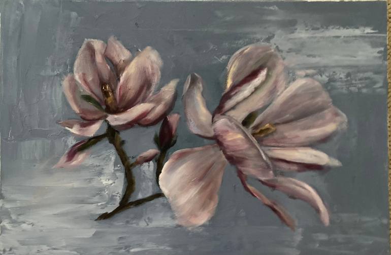 Original Floral Painting by Cornelie Wolff  Impressionism Art on Canvas  Spring Time