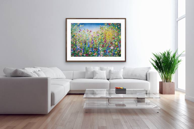 Original Abstract Expressionism Floral Painting by Janice Rogers