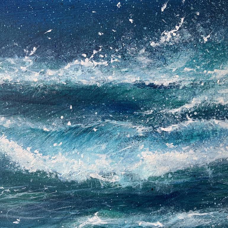 Original Abstract Expressionism Seascape Painting by Janice Rogers