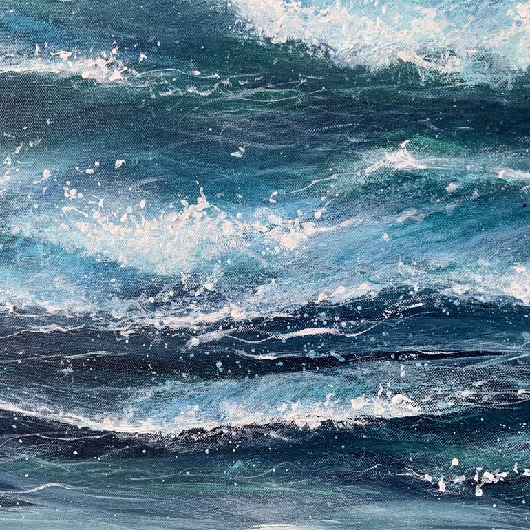 Original Abstract Expressionism Seascape Painting by Janice Rogers