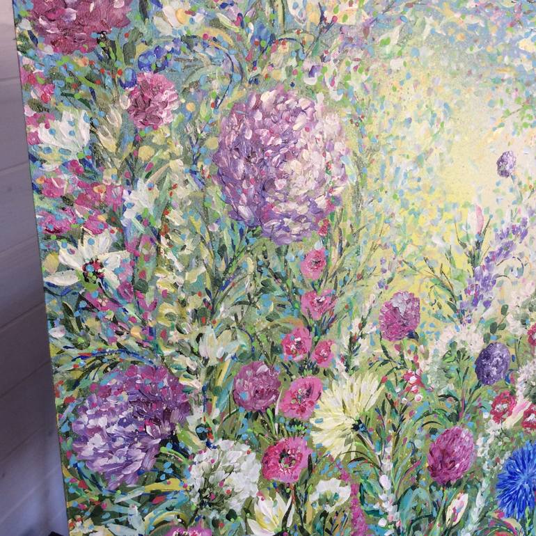 Original Impressionism Floral Painting by Janice Rogers