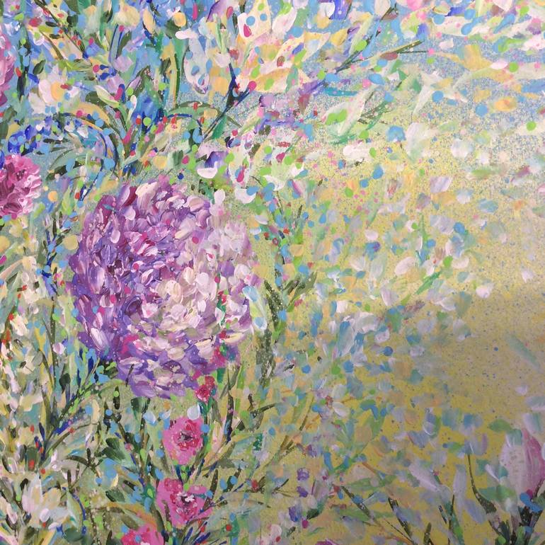 Original Impressionism Floral Painting by Janice Rogers