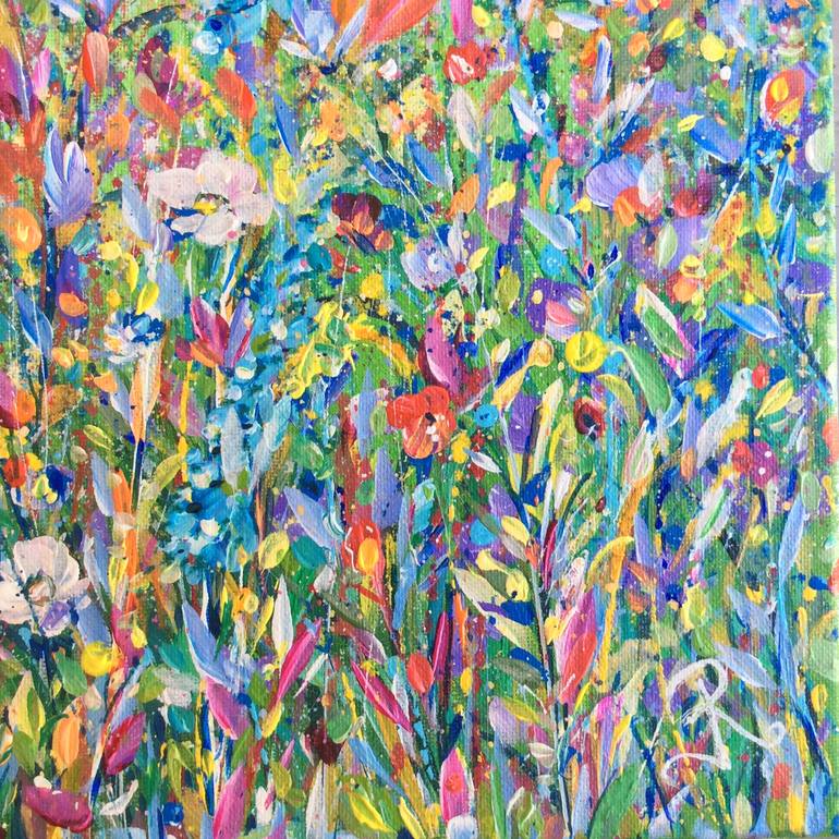 Original Expressionism Floral Painting by Janice Rogers